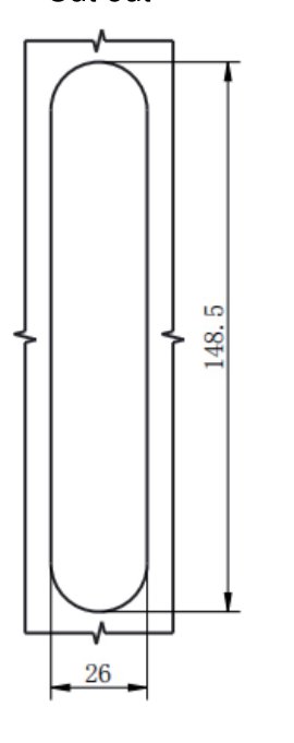 ML861-2KG Heavy Duty Rod Control Lock cut out drawing