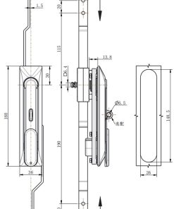 ML861-2KG Heavy Duty Rod Control Lock, front view