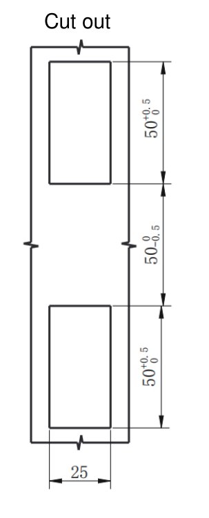 ML875-1 Connecting Rod Lock cut out drawing