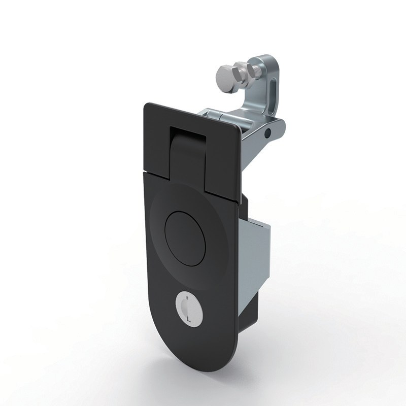 MP718-2A chrome plated swing handle lock, black powder coated version