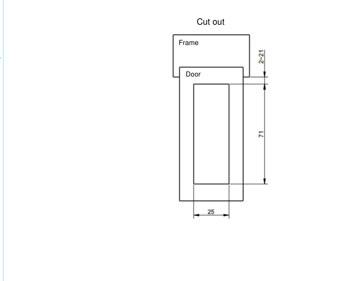MP718-3C swing handle lock cut out