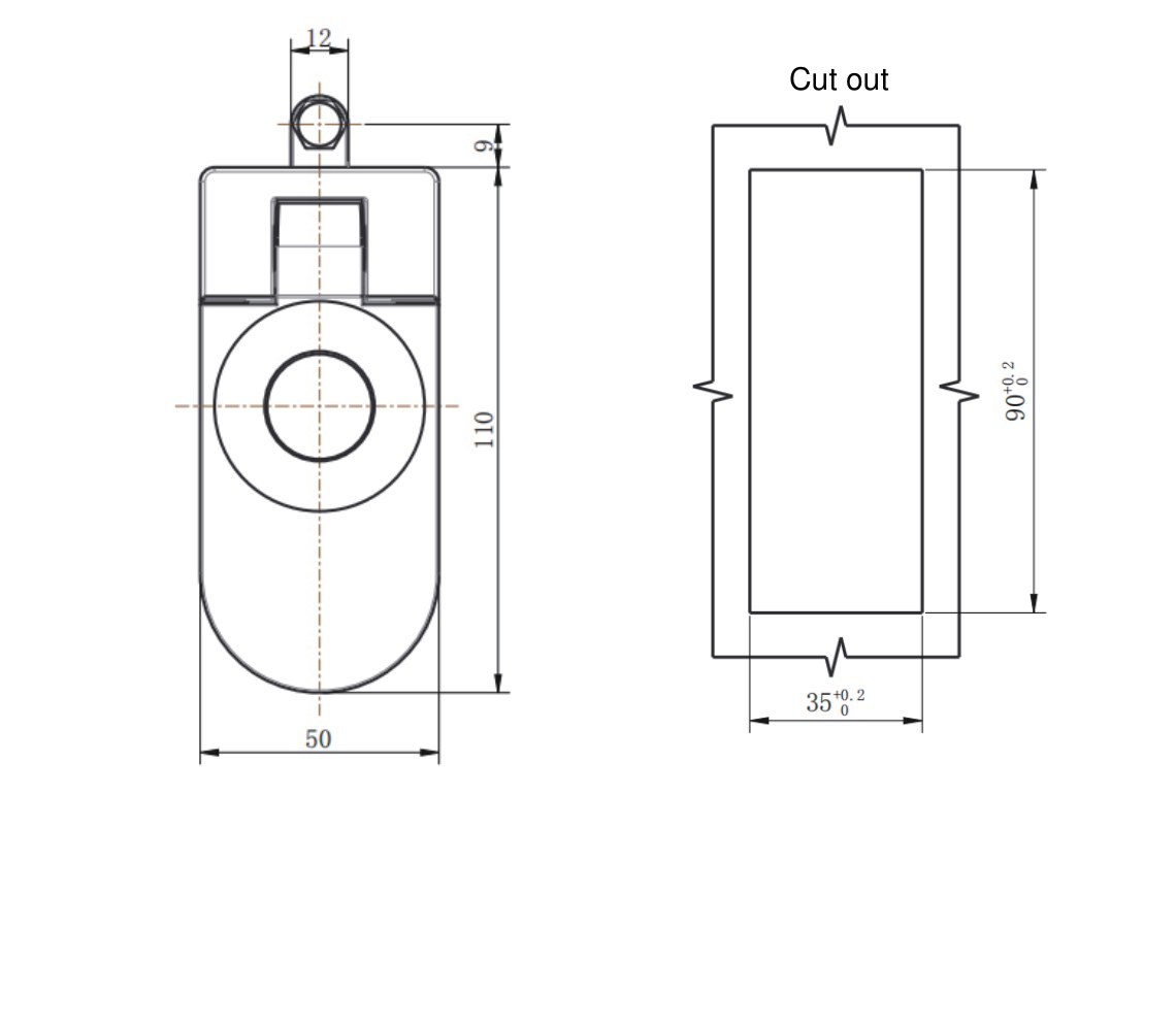 MP718-4A swing handle lock cut out