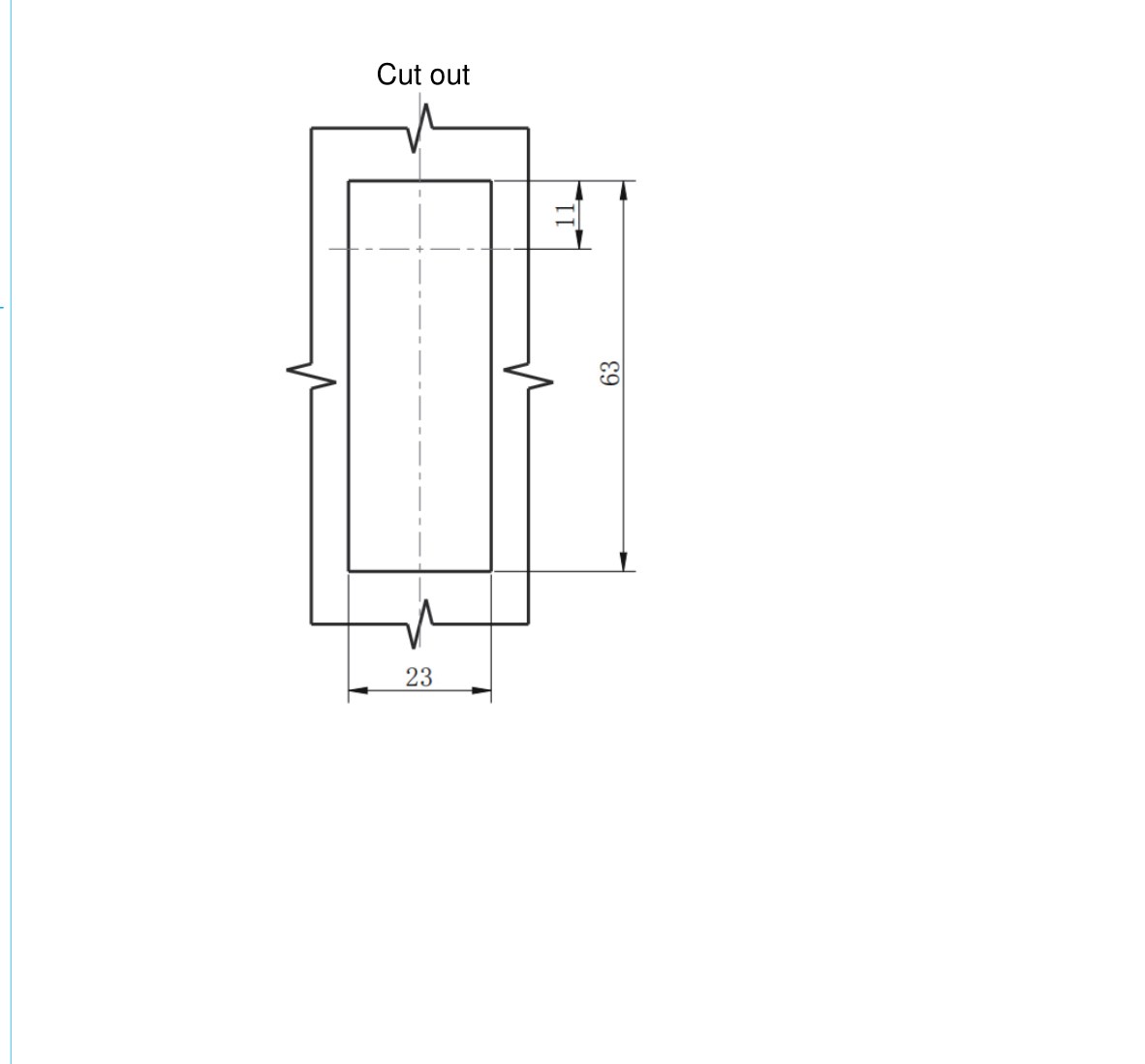 MP738-1 swing handle lock cut out