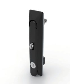 MP861-2XG powder coated swing handle lock, black, with padlock ear
