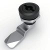 MY705-3D Black Cylinder Lock, front view