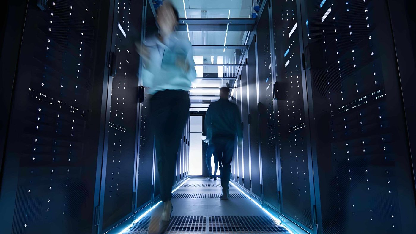 North America data center server racks with industrial cabinet locks ensuring equipment security in climate-controlled facility