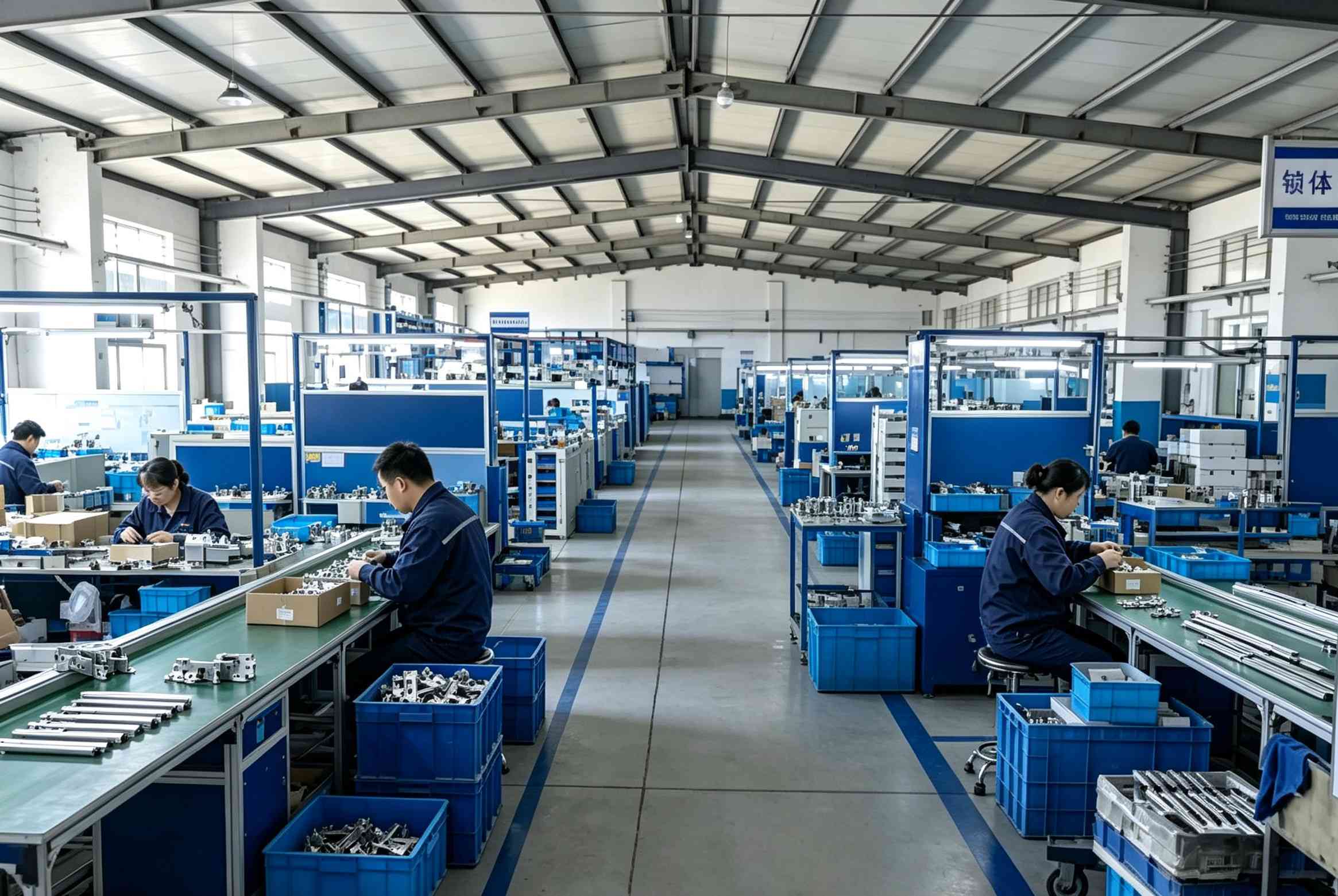 Reaking assembly workshop — cabinet lock production line