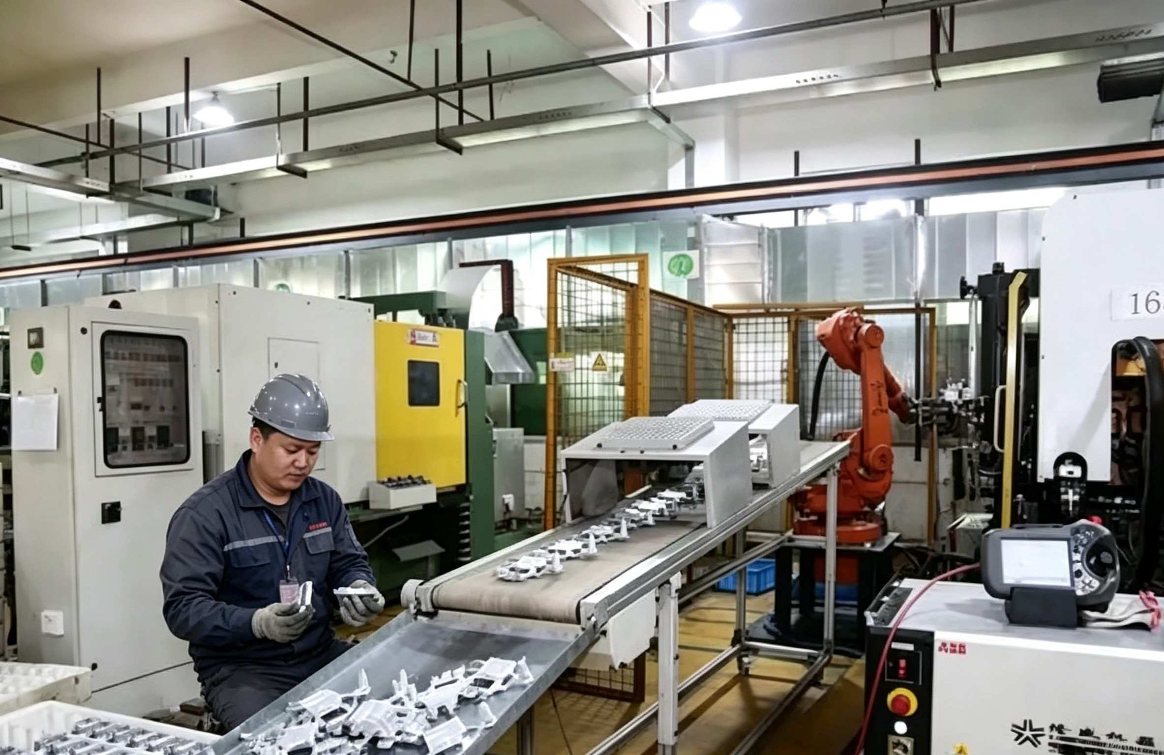 Reaking die-casting workshop — zinc alloy lock production