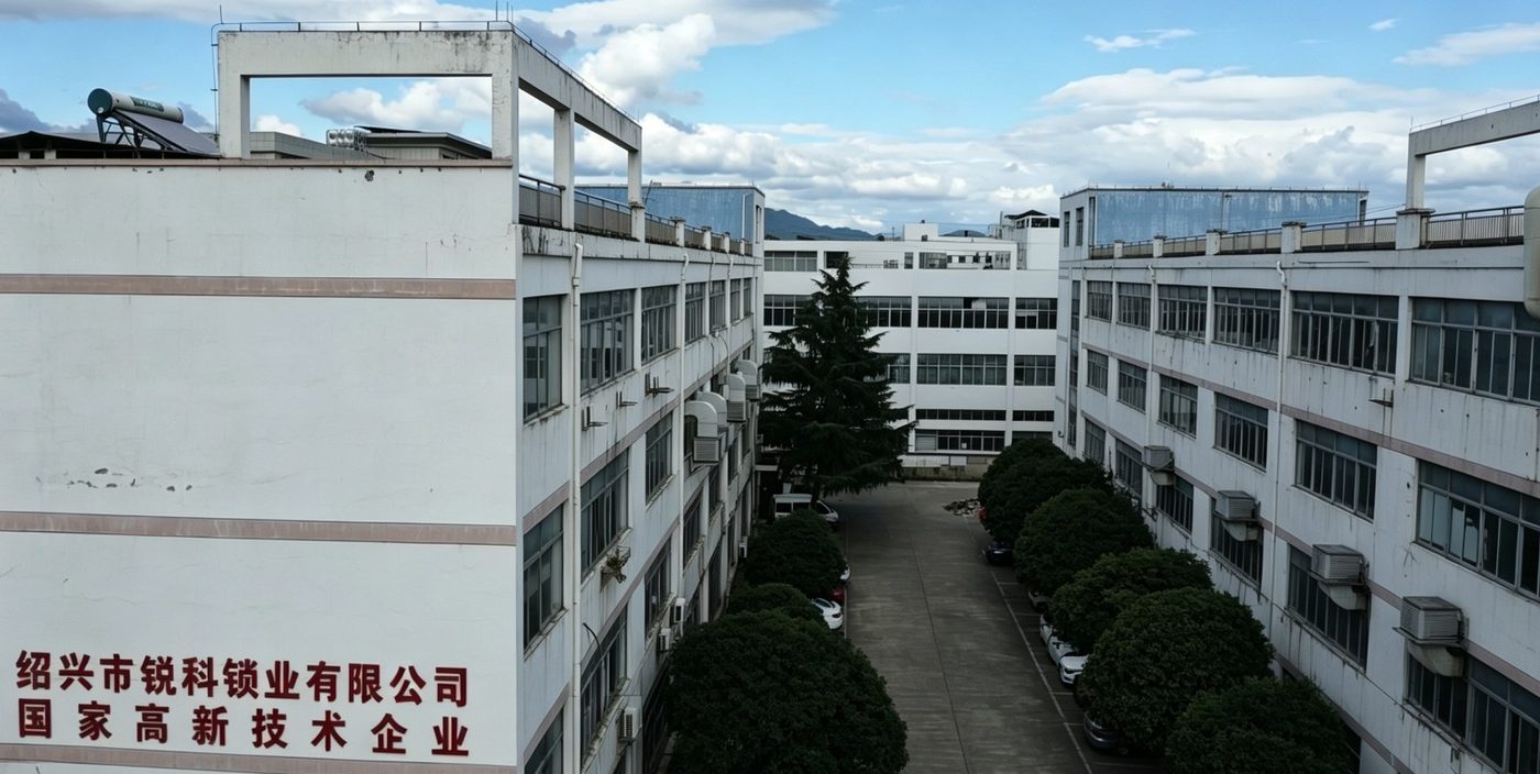 Reaking (Shaoxing Reacoo Locks Manufacturer) factory exterior in Shengzhou Economic Development Zone, Zhejiang, China