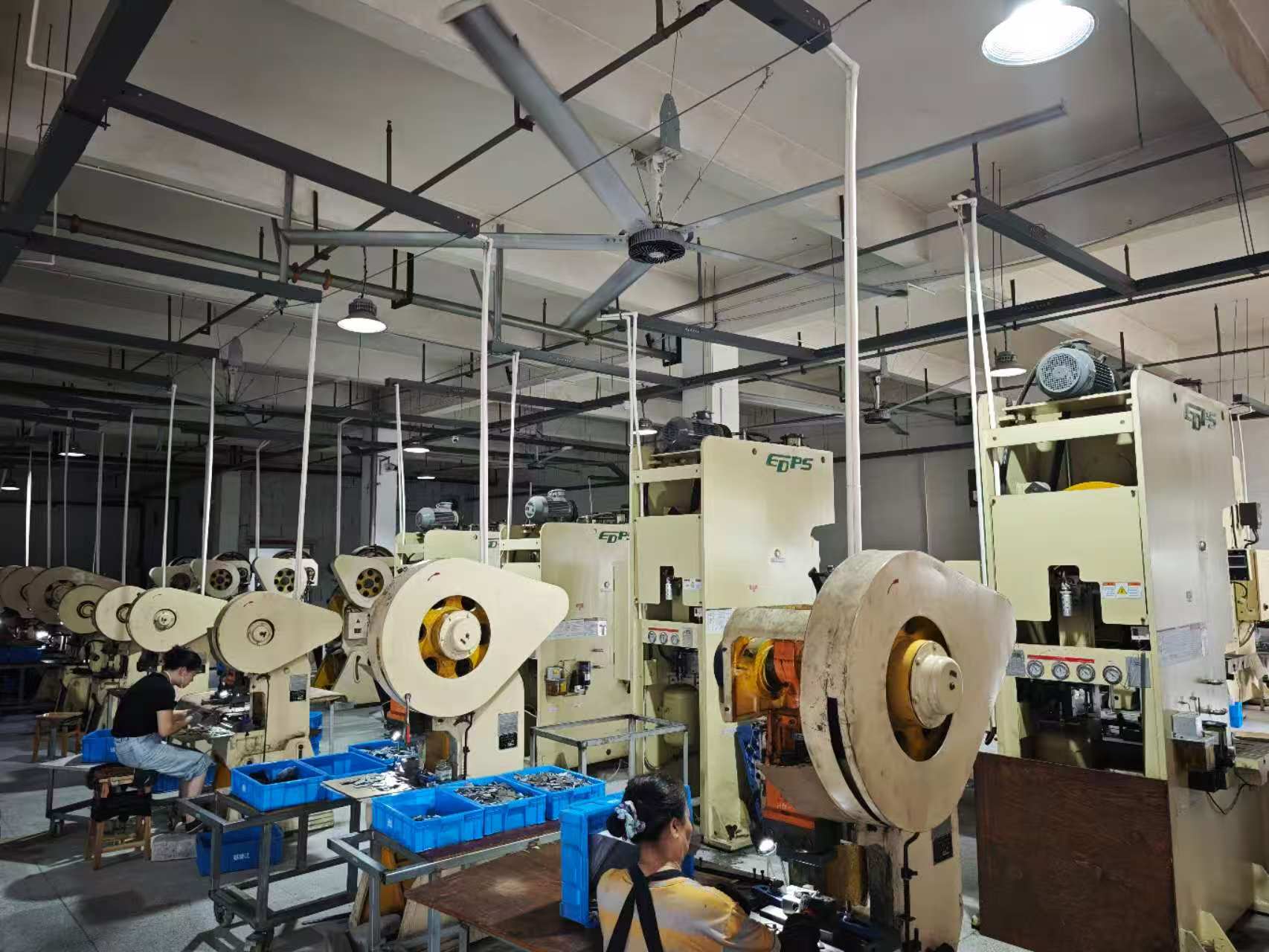 Stamping production lines inside Reaking factory in Zhejiang China, manufacturing enclosure hardware for tropical Southeast‑Asia market