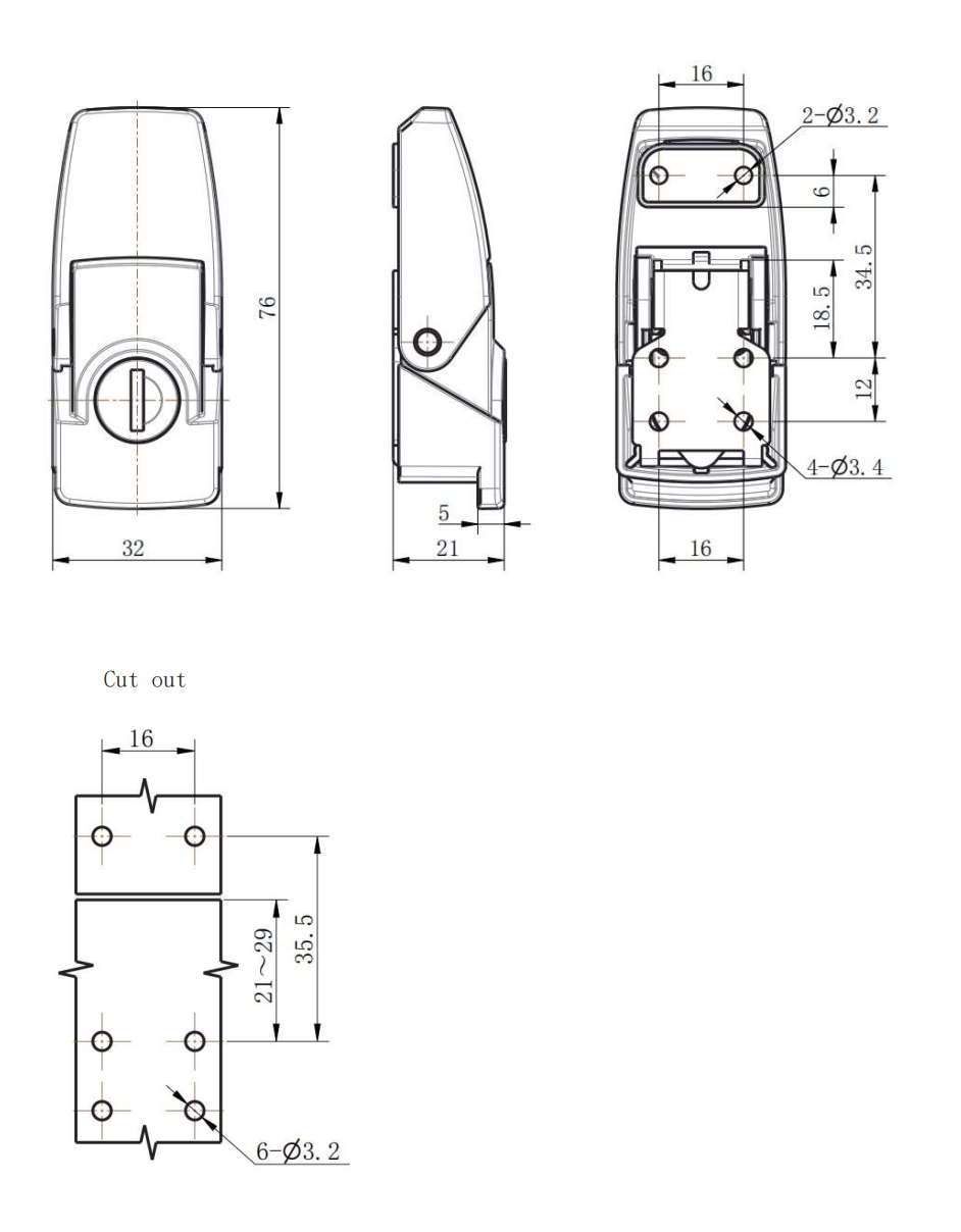DKS-1 & DKS-2 Zinc Alloy Draw Toggle Latch, Keyed DKS-1 with Double-Sided Dedicated Key, DKS-2 Non-Locking Version - Image 2